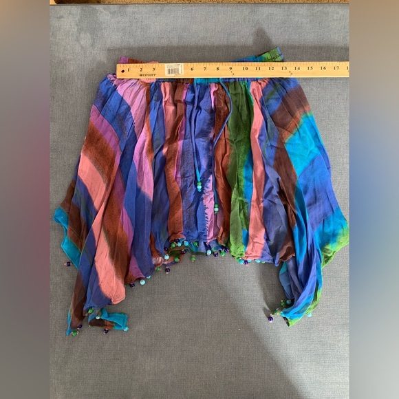 Womens Zara Multicolored Matching Beaded Trim Strap Camisole and Skirt Set S - Picture 12 of 16